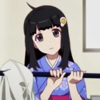 🧿 3d590823 Hachikuji Mayoi Monogatari anime, girl, cute, kawaii, monogatari, hachikuji mayoi, character, japanese animation telegram sticker