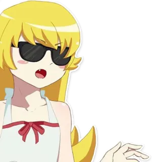 😎 d31114fc 动漫, 卡通, 太阳镜, 角色, 女孩 whatsapp sticker