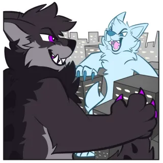 Monster Dog Stickers by Pulex telegram stickers