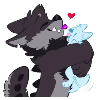 🤗 685b9fbd สัตว์, หมา, ลูกหมา, ความรัก, น่ารัก, การ์ตูน, มีขน telegram sticker