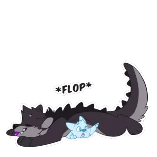 💤 e5c064c5 *FLOP* สัตว์, สุนัข, การ์ตูน, ตัวละคร, ล้มเหลว telegram sticker