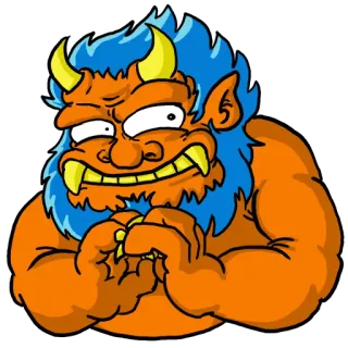 👹 0306466c iblis, monster, kartun, fantasi, makhluk telegram sticker