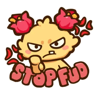 😡 63cd0669 STOP FUD Cartone animato, Stop FUD, Arrabbiato, Carino, Espressione whatsapp sticker