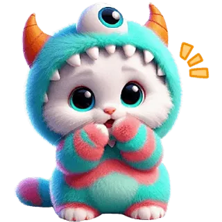 🫢 9f443d9e モンスター, かわいい, 漫画, 可愛い, ケモノ, 動物, イラスト telegram sticker