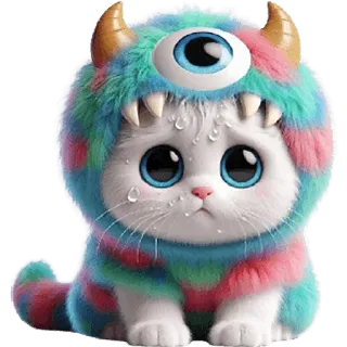 😪 d2ed69e0 猫, 可愛い, モンスター, 動物, アニメ, もふもふ, ペット telegram sticker