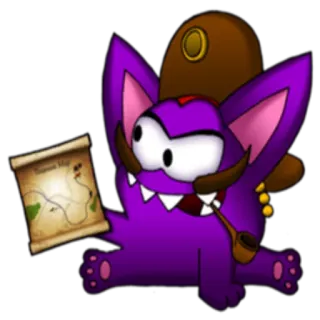 🎭 7ae0a815 만화, 괴물, 지도, 파이프, 보물, 모험 telegram sticker