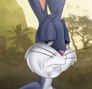 🙄 6ff3aeba Bugs Bunny Cartoon, Hase, Traurig, Looney Tunes, Wabbit telegram sticker