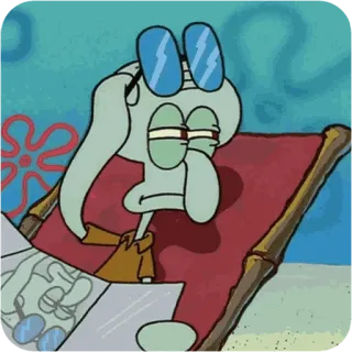 😴 5fc1490c Squidward Spongebob Squarepants squidward, spongebob, kartun, animasi, karakter whatsapp sticker