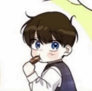 ⛲️ bb17a81f การ์ตูน, เด็กผู้ชาย, เด็ก, น่ารัก, กิน, ช็อกโกแลต telegram sticker