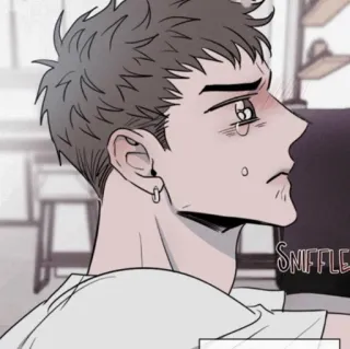 ⛲️ cc5e7d40 SNIFFLE เศร้า, ร้องไห้, อนิเมะ, มังงะ, ภาพประกอบ, ภาพวาด telegram sticker