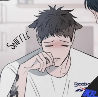 ⛲️ d9d8bc01 SNIFFLE สะอื้น, การ์ตูน, สไตล์อนิเมะ, ผู้ชาย, ร้องไห้ telegram sticker