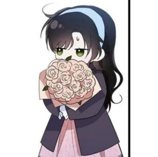 ⛲️ ef92a685 จิบิ, น่ารัก, ผู้หญิง, ดอกไม้, การ์ตูน, อนิเมะ, ตัวละคร telegram sticker