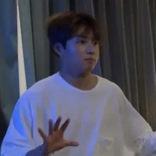 😐 2d1754cc Person, Handbewegung, weißes Hemd, drinnen, Porträt telegram sticker