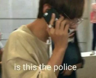 📞 4073c32f is this the police Meme, Anruf, Polizei, lustig, Frage, Ist das telegram sticker