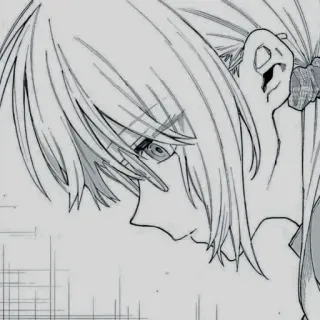 ❄️ 11b28c8a animé, manga, illustration, fille, personnage, triste telegram sticker