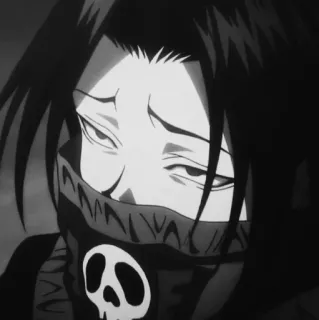 ❄️ 4eb8f008 Feitan Portor Hunter x Hunter Anime, Manga, Feitan, Hunter x Hunter, Crâne, Masque telegram sticker