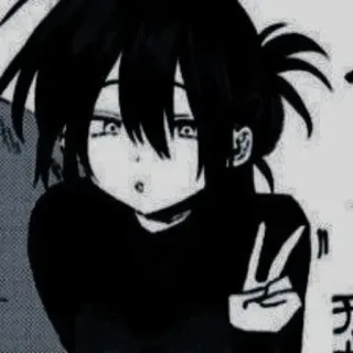 ❄️ 5c9acf3b Anime, Manga, Cartoon, Personnage, Geste, Signe de paix telegram sticker