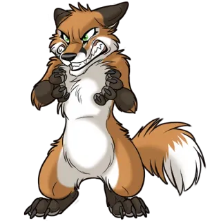 😤 f81759af volpe, animale, cartone animato, arrabbiato, personaggio, illustrazione whatsapp sticker