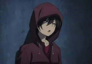 🥱 5b45a6ba Anime, Hoodie, Pria, Remaja, Rambut gelap, Karakter whatsapp sticker