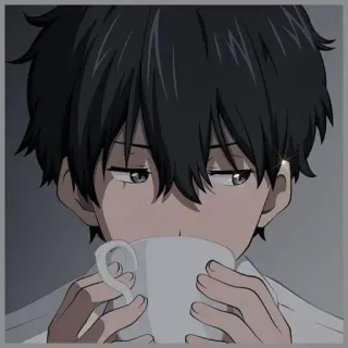 🥱 af869b0c Anime, Anak laki-laki, Kopi, Teh, Minuman, Karakter, Manga whatsapp sticker