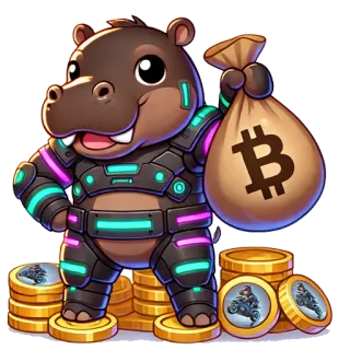 😎 5056f551 hippo, crypto, bitcoin, coins, armor whatsapp sticker