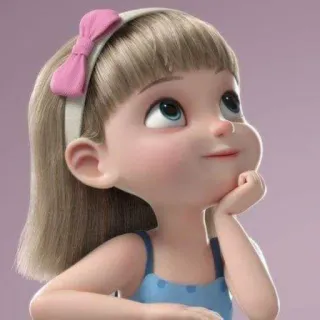 💜 54d5607d 卡通, 女孩, 儿童, 动画, 可爱, 角色 telegram sticker