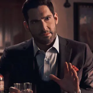 😐 83c1aae1 Lucifer Morningstar Lucifer Люцифер, Дьявол, Костюм, Том Эллис, Сериал, Fox, Netflix telegram sticker