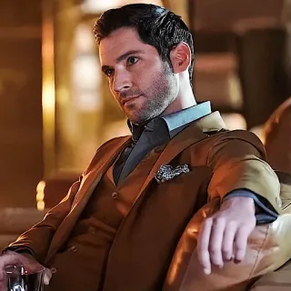 😒 89b8a9c1 Lucifer Morningstar Lucifer Люцифер, Люцифер Морнингстар, Том Эллис, Netflix, Сериал, Дьявол, Костюм telegram sticker