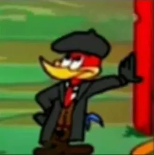🕵 16b519f6 Woody Woodpecker hoạt hình, Woody Woodpecker, chim, nhân vật, hài hước telegram sticker