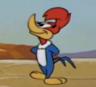 😊 6b375678 Woody Woodpecker hoạt hình, chim, Woody Woodpecker, hoạt họa, vui nhộn, kinh điển, nhân vật telegram sticker