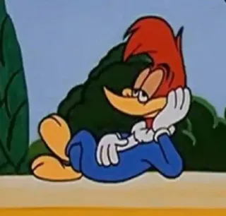 😑 beed5c52 Woody Woodpecker woody woodpecker, hoạt hình, kinh điển, vui nhộn, nhân vật, hoạt hình telegram sticker