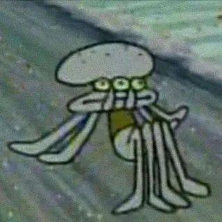 🧽 dd1cd073 Squidward SpongeBob SquarePants 징징이, 스폰지밥, 만화, 캐릭터, 니켈로디언, 밈 telegram sticker