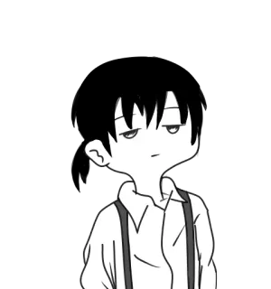 🥱 72af1565 anime, manga, cartoon, boy, suspenders telegram sticker