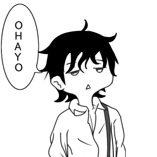 ☀️ a339b613 OHAYO anime, cartoon, greeting, ohayo, morning, sleepy telegram sticker