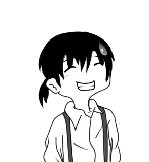 😅 b0640e99 cartoon, character, anime, manga, illustration telegram sticker