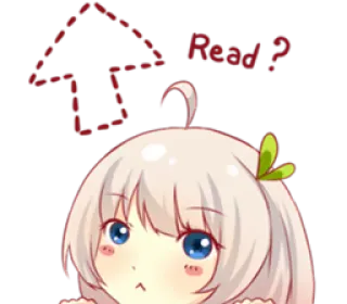 🤔 12a0288d Read? อนิเมะ, มังงะ, น่ารัก, คำถาม, อ่าน telegram sticker