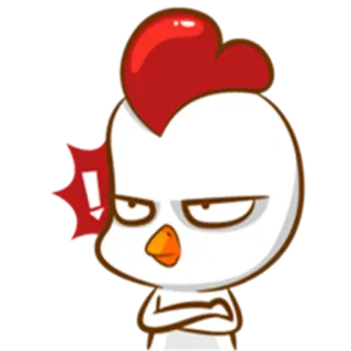 ❗ 1e6c5e31 ayam, marah, seru, kartun, hewan, burung, jengkel, kesal telegram sticker