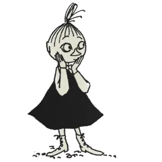 ✉️ 1822e199 Little My Moomins การ์ตูน, มูมิน, มี่น้อย, ตัวละคร, ฟินแลนด์, ภาพประกอบ telegram sticker