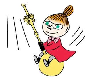 💃 00f649cb Little My Moomins cartoon, character, children's, animated telegram sticker