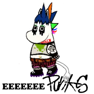 🤟 fb780fb7 KNIFE anarquía, punk, dibujos animados, cuchillo, Moomin telegram sticker