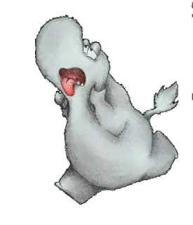 😝 34d621cd ippopotamo, animale, cartone animato, illustrazione, carino, grigio telegram sticker