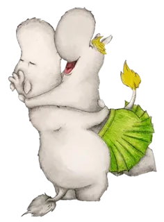 😙 39e8b5c7 Cartone animato, Personaggio, Gonna, Illustrazione, Arte digitale, Abbraccio, Carino telegram sticker