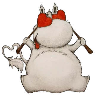 😍 3cfe0d47 Cartone animato, Animale, Fantasy, Amore, Cuore, Carino telegram sticker