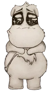 🥺 64b559d0 triste, personaggio, illustrazione, cartone animato, emozione, carino telegram sticker