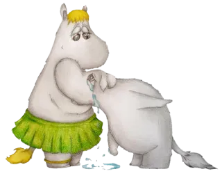 😥 722a2aac Moomin Moomin, Moomin, triste, piangere, cartone animato, personaggio telegram sticker