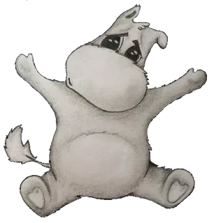 ☺️ 885ece07 ippopotamo, carino, animale, adesivo, cartone animato, illustrazione telegram sticker