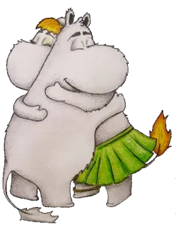 🤗 90c4e7b5 abbraccio, cartone animato, illustrazione, personaggio, amicizia telegram sticker