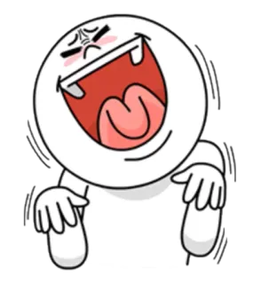 😄 35922c13 Cartone animato, Faccia, Personaggio, Espressione, Ridere, Arrabbiato telegram sticker
