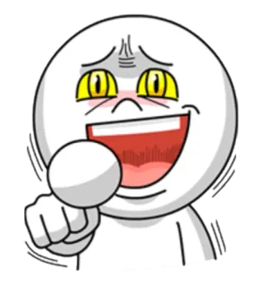 😀 5a6ff8a4 Cartone animato, Personaggio, Emoji, Bianco, Faccia, Espressione telegram sticker