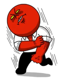👿 66bc85cb arrabbiato, rosso, cartone animato, stress, frustrazione, impiegato telegram sticker